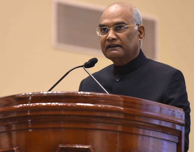 राष्ट्रपति रामनाथ कोविंद का संसद में अभिभाषण जारी