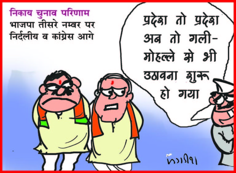 राजस्थान: नगर निकाय चुनावों में भी बीजेपी पर भारी पड़ा कांग्रेस का पंजा