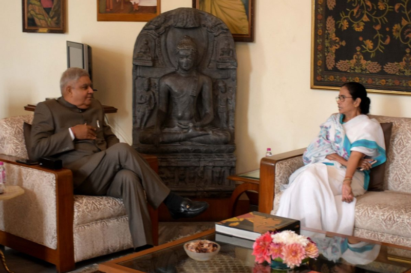 Mamata Banerjee And Governor Jagdeep Dhankad
