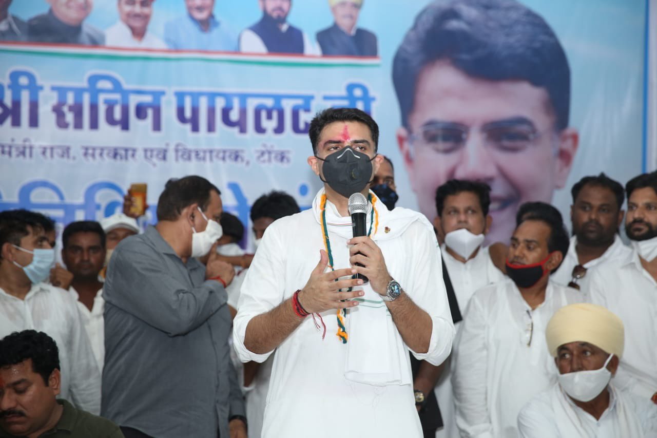 सचिन पायलट का हुआ अदभुत स्वागत