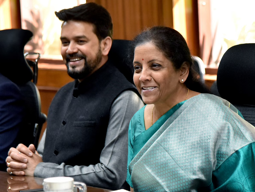Nirmala Sitharaman And Anurag Thakur