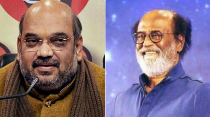 Amit Shah And Rajnikant