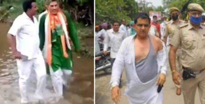 ग्रामीणों और किसानों ने की भाजपा नेताओं की किरकिरी