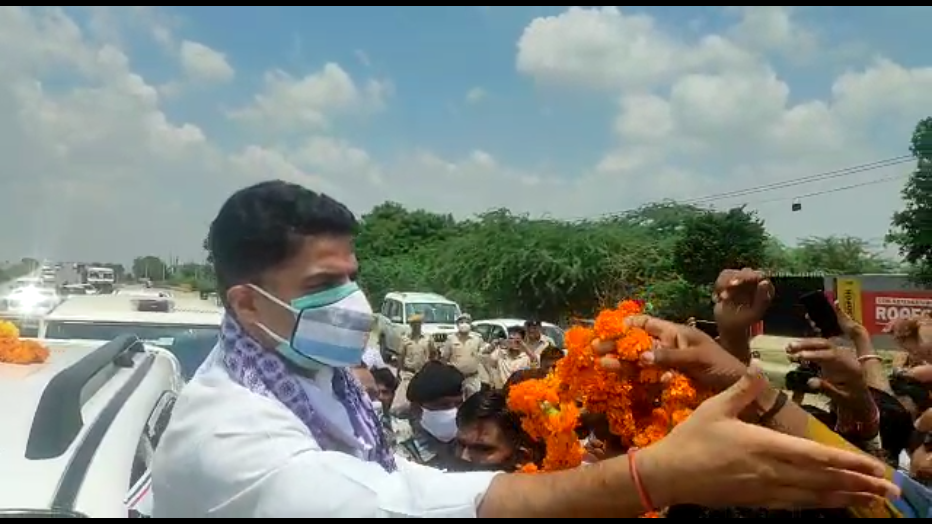 सचिन पायलट का जोरदार स्वागत