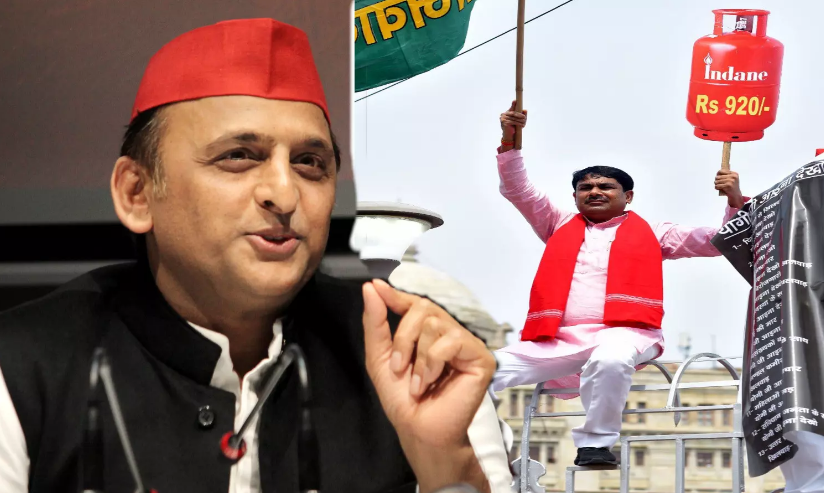 सिलेंडर महंगा होने पर अखिलेश का तंज(प्रतिकात्मक फोटो)