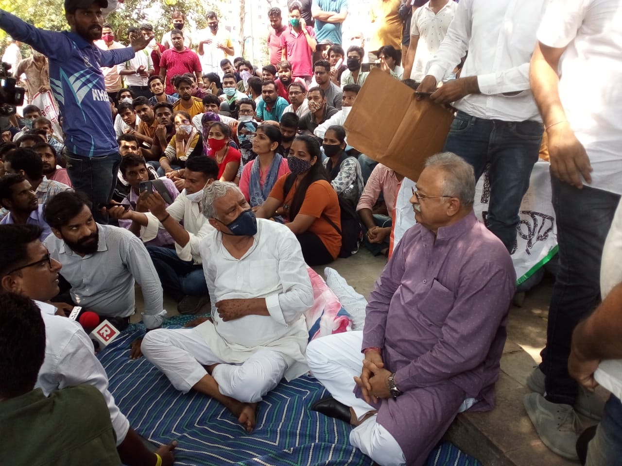 बेरोजगारों के लिए धरना दे रहे किरोड़ी मीणा को मिला 'प्रताप' का साथ