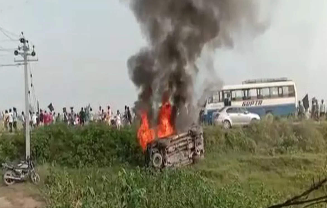 2 किसानों के घायल होने पर मचा बवाल