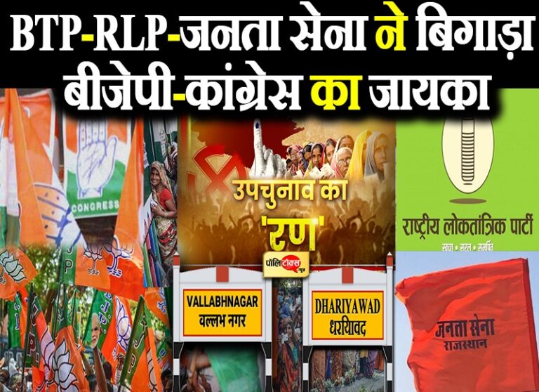 वल्लभनगर-धरियावद में सियासी ‘तड़का’, कांग्रेस-भाजपा की मुश्किलें बढ़ाएंगी BTP, RLP व जनता सेना