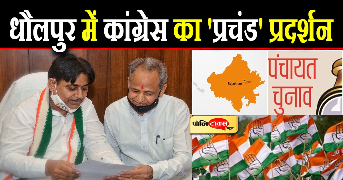 धौलपुर में कांग्रेस का 'प्रचंड' प्रदर्शन
