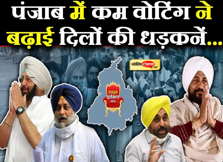 पंजाब में कम वोटिंग ने चौंकाया, कांग्रेस-आप-अकालियों की बढ़ी धड़कनें, नतीजों के बाद बदलेंगे समीकरण