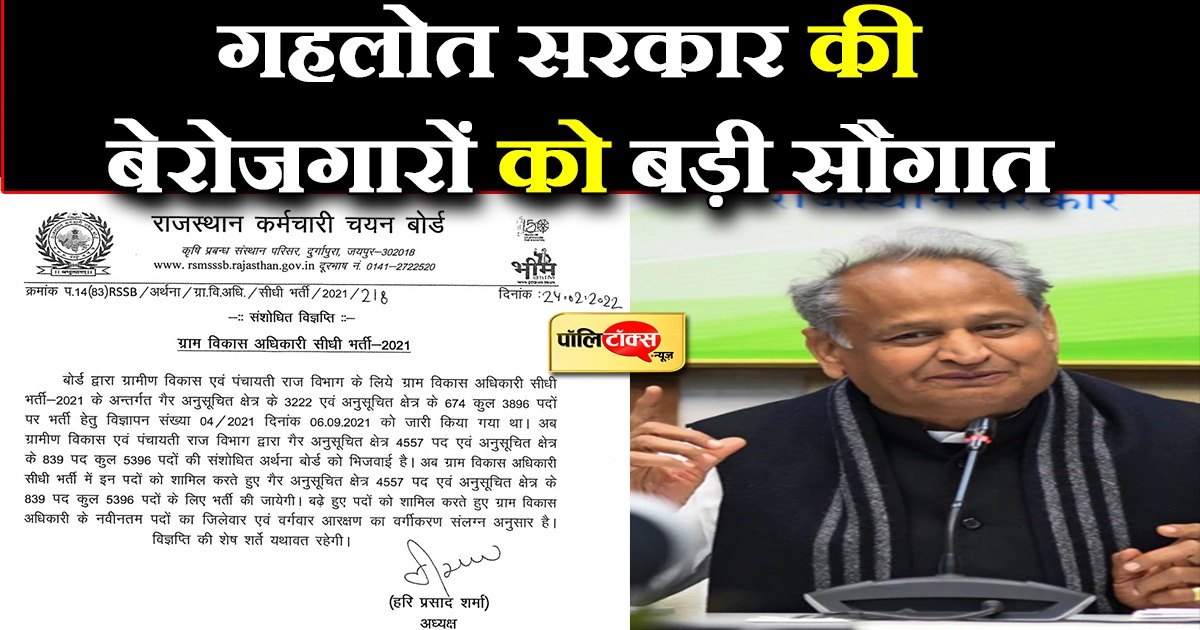 गहलोत सरकार की बड़ी सौगात