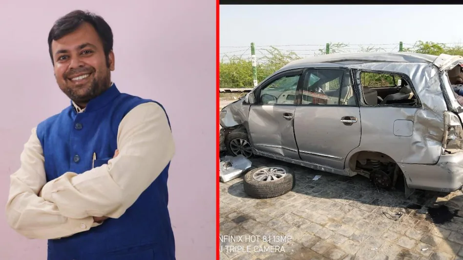 चुनाव प्रचार कर लौट रहे विधायक की पलटी कार