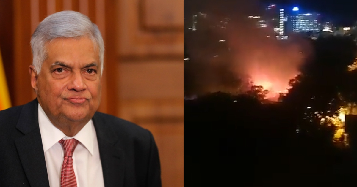 प्रदर्शनकारियों ने लगाई पूर्व पीएम के आवास पर आग