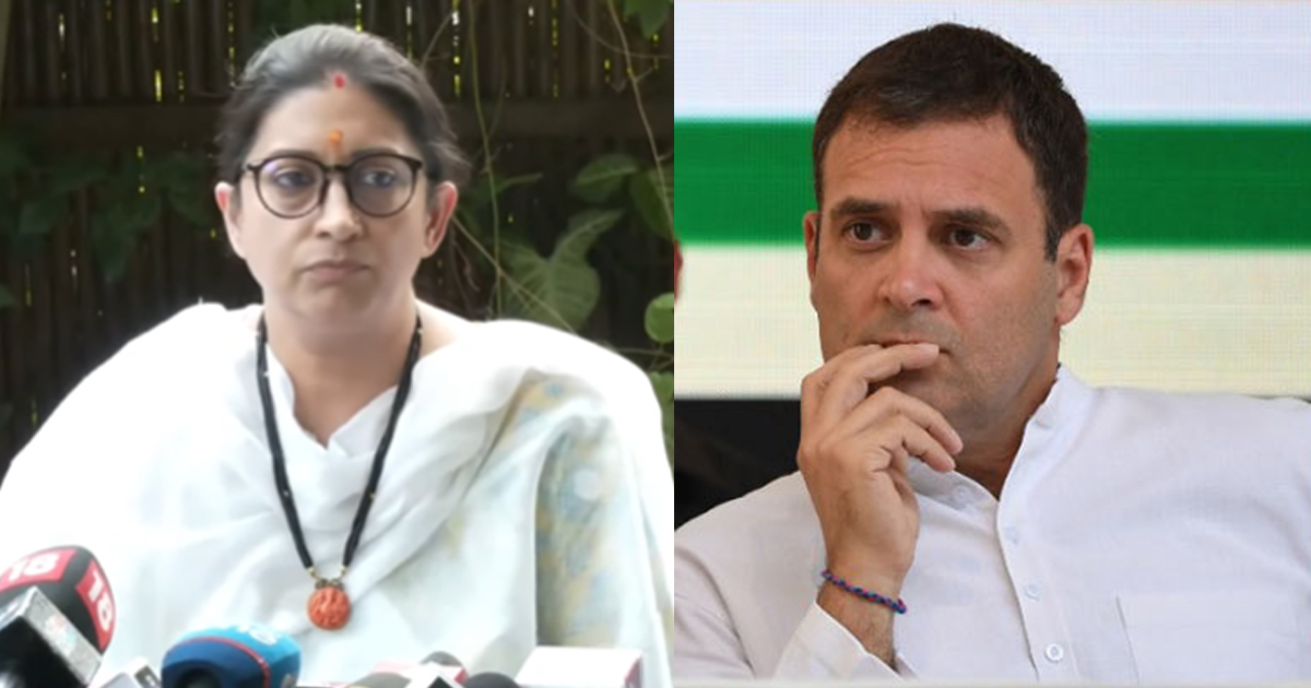 स्मृति के निशाने पर कांग्रेस