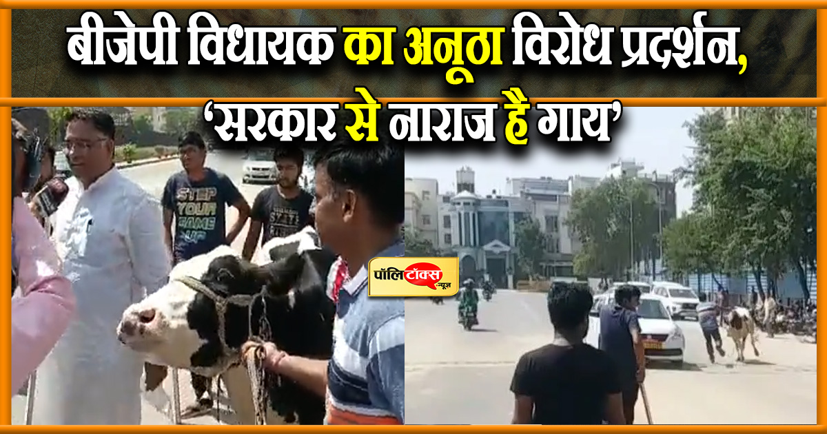 गाय लेकर विधानसभा पहुंचे बीजेपी MLA
