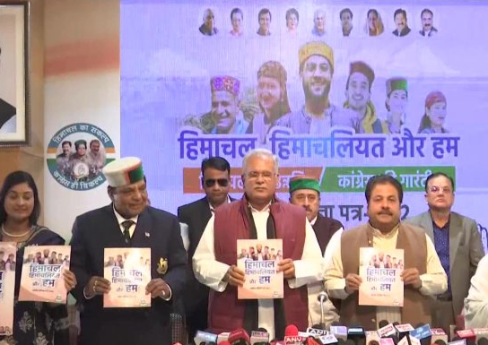 हिमाचल प्रदेश विस चुनाव: कांग्रेस के मेनिफेस्टो में युवाओं व किसानों पर विशेष फोकस, किए ये बड़े वादे