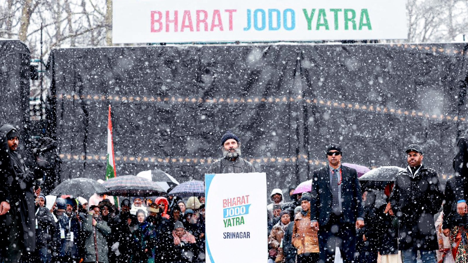 rahul gandhi in bharat jodo yatra in srinagar