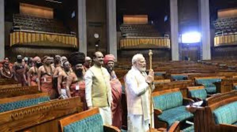 pm modi inograted new parliamet building
