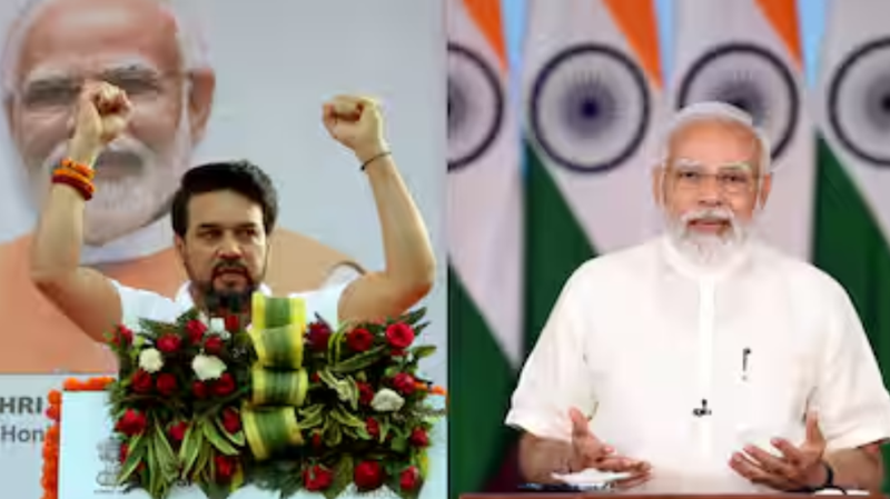pm modi and anurag thakur