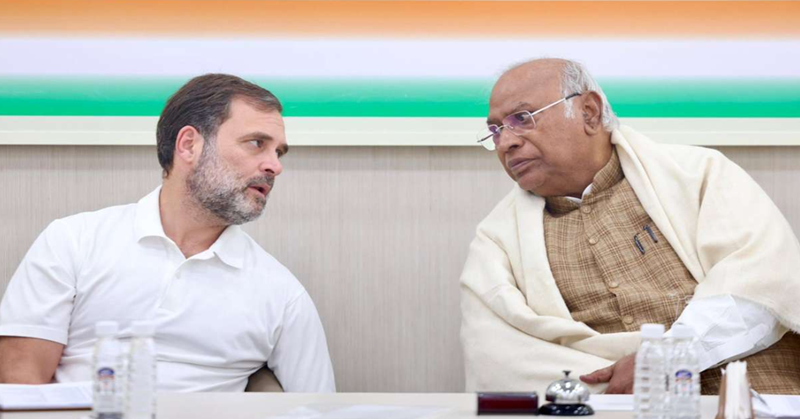 malikarjun kharge and rahul gandhi