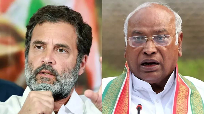 rahul gandhi and malikarjun kharge congress