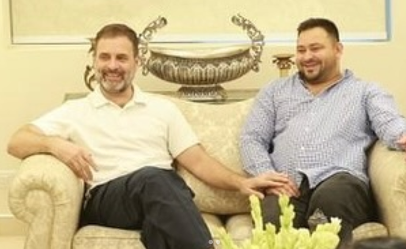 rahul gandhi vs teajshwi yadav in bihar